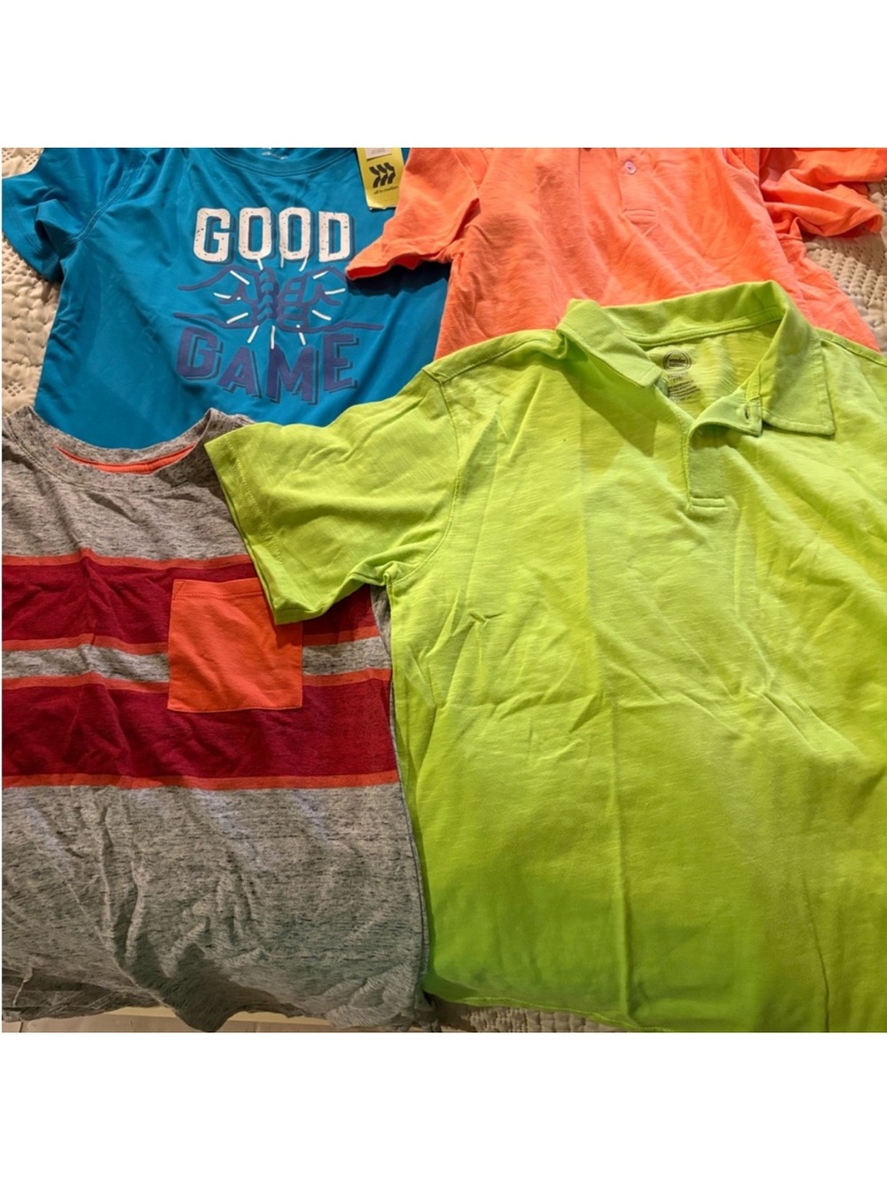 Size 14 Boys Bundle 6 NWT Shirts and Wrangler Jean Shorts